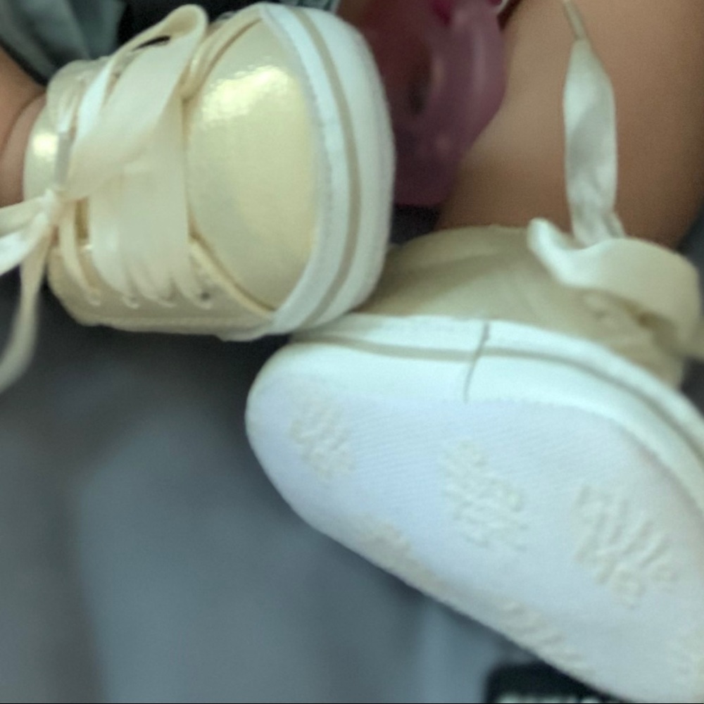 gold infant shoes